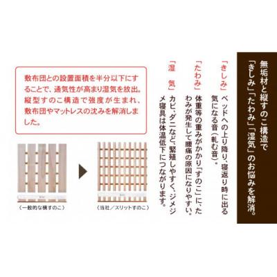 ふるさと納税 小松市 すのこ ベット 家具 日本製 スリットベッド《ライトフレーム》セミダブル ブラックチェリー無垢材 |  | 02