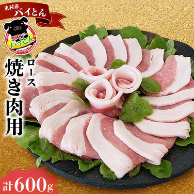 【ふるさと納税】【沖縄アグー豚】東村産　パイとん　焼き肉用（ロース／600g） あぐー あぐー肉 アグー アグー肉 豚肉 パイとん 焼肉 豚焼肉 ブランド豚 ロース肉 豚ロース パイン パイナップル パインアップル 脂身 しょうが焼き 肉野菜炒め 豚しゃぶ 沖縄 東村