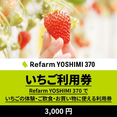 【ふるさと納税】【Refarm YOSHIMI 370限定】いちご利用券3,000円【1697687】