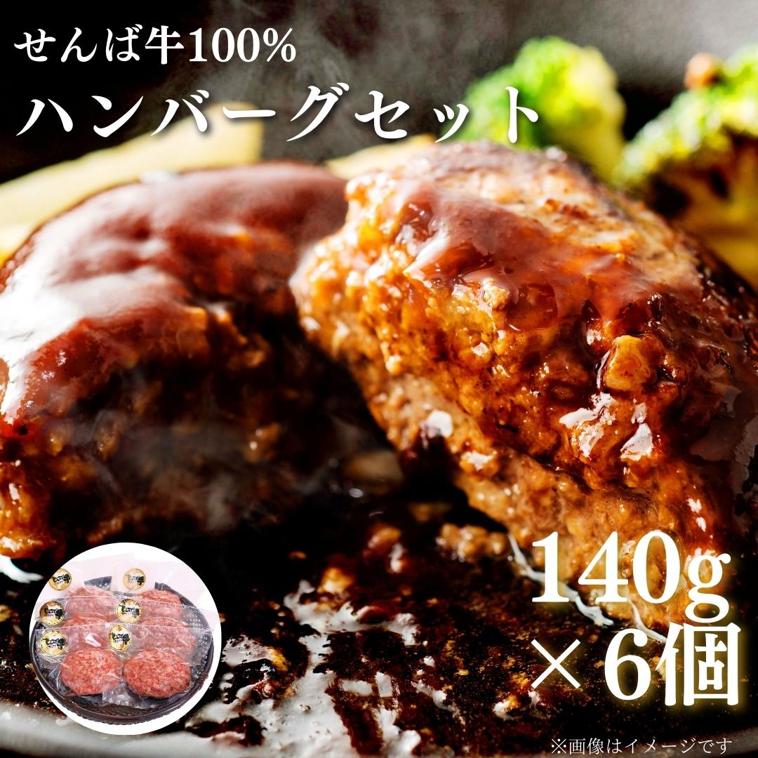 M-5 せんば牛100%ハンバーグセット　140g×6