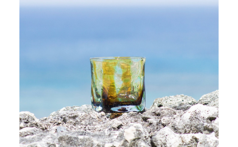 
【RYUKYU GLASS WORKS 海風】ロックグラス（ガジュマル）
