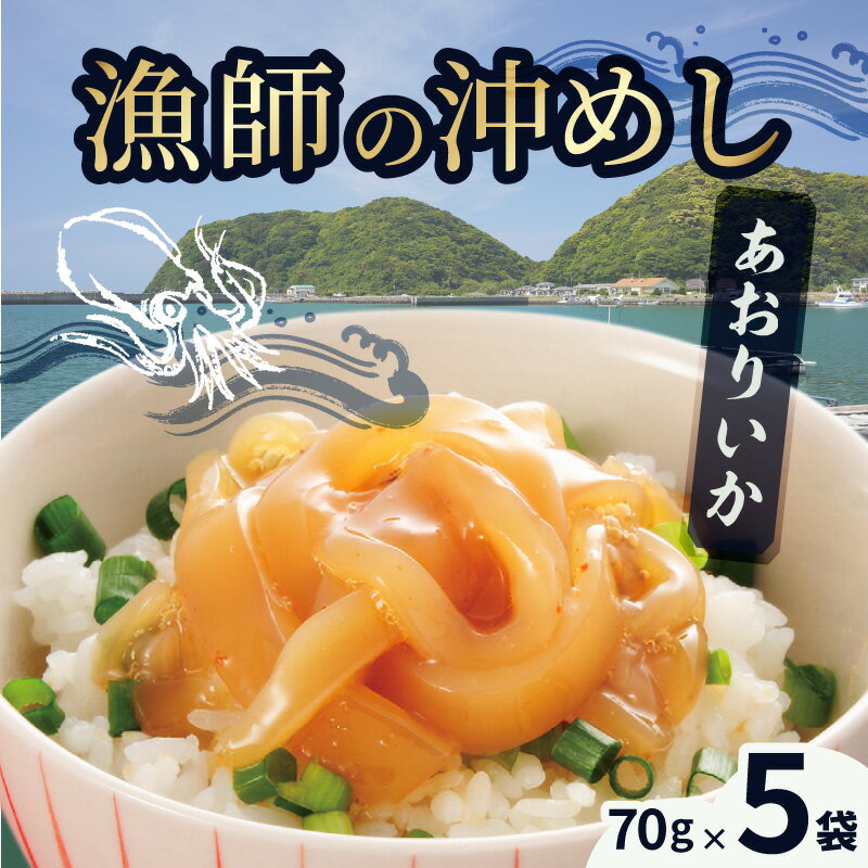 【ふるさと納税】漁師の沖めし あおりいか 70g × 5袋 冷凍 漁師めし 新鮮素材 特製タレ 漬け込み 旨み 海鮮丼 漬け丼 漬け お茶漬け ご飯のお供 食品 加工品 魚 魚介 海鮮 お取り寄せ お取り寄せグルメ 熊本県 天草市 送料無料