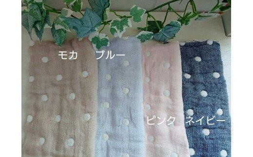 ハンドメイドの国産6重ガーゼのシングルハーフ【140cm×100cm】サイズブランケット（ピンク）