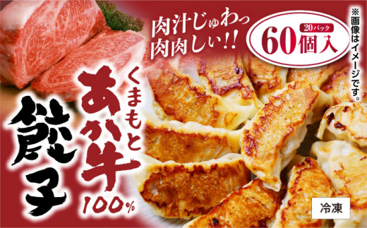 GI認証 あか牛 100%使用 餃子 60個(20個入り×3)【くまふる】ギョウザ ぎょうざ 熊本 中華  [ZDX037]