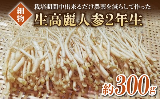 
                  【栽培期間出来るだけ農薬を減らして作った 生高麗人参】2年生 細物 約300g 国産 朝鮮人参｜天然アロマ工房Pono　※2026年10月中旬～11月下旬お届け予定
                