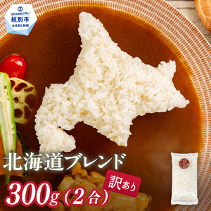 1-4 訳あり 北海道ブレンド米 2合(300g) 簡易包装 お試し