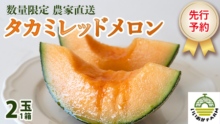 メロン タカミレッドメロン 1箱 2玉 メロン メロン メロン メロン メロン メロン メロン[CG002ya]