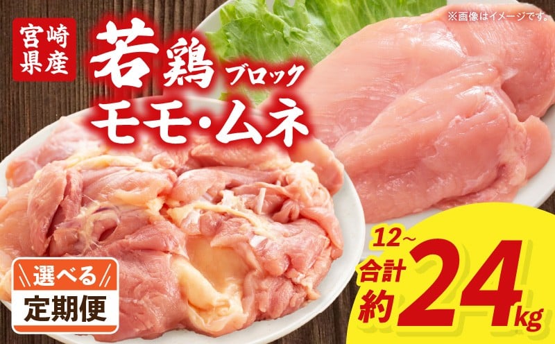 
            【選べる定期便】宮崎県産 若鶏モモ・ムネ 合計4kg_M262-T011-SKU
          