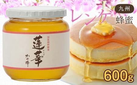 ＜国産＞かの蜂 九州レンゲ蜂蜜【600g】採蜜できる量が少ない貴重な純粋蜂蜜　024-008