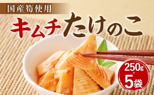 
            A84 キムチ たけのこ（国産筍使用）250g×5袋 竹の子 筍
          