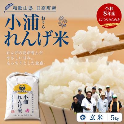 ふるさと納税 日高町 【令和8年産 新米】小浦れんげ米(にじのきらめき) 玄米 5kg