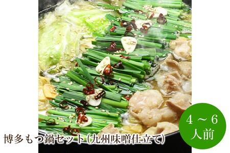 博多もつ鍋セット(九州味噌仕立て)4～6人前【059-0076】
