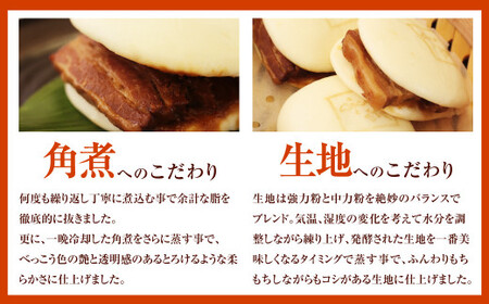 【3ヶ月定期便】 長崎 角煮 卓袱(しっぽく)まんじゅう 詰合せ 3種 計17個×3回 ぶたまん 御膳【FT4】