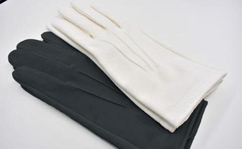 礼装用鹿セーム革手袋（ドレスグローブ）M-13　黒 24cm