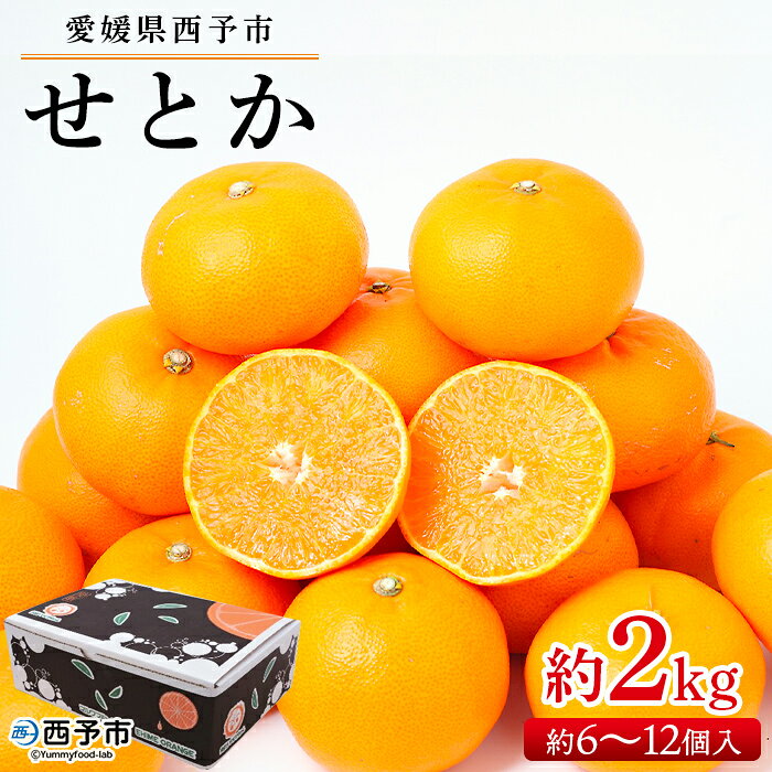 【ふるさと納税】＜せとか 約2kg（約6～12個入）＞ 果物 フルーツ くだもの みかん ミカン 蜜柑 セトカ オレンジ 柑橘類 甘い 食べて応援 贈答用 ギフト プレゼント 贈り物 季節限定 旬 特産品 愛媛県 西予市【常温】『2027年2月下旬～3月下旬迄に順次出荷予定』