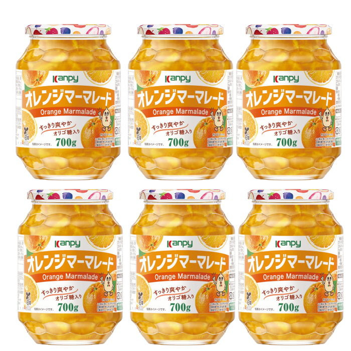 
                  カンピー　オレンジマーマレード 700ｇ　1ケース（6本入）計4.2kg 兵庫県 丹波篠山市 カンピー ギフト 朝食 果実ジャム フルーツジャム マーマレード オリゴ糖配合 トースト ヨーグルト 家族向け まとめ買いに
                