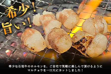 希少な特選石垣牛のホルモンをご家庭で！！マルチョウ300g×4パック【 沖縄 石垣 和牛 石垣牛 希少 特選 肉 ホルモン マルチョウ 冷凍 小分け 】IM-14