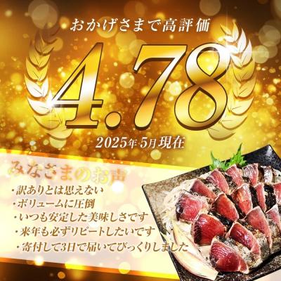 ふるさと納税 田野町 【四国一小さなまち】≪ヤマシン≫ 高知鰹のタタキ 訳あり 400g(冷凍) タレ・生姜・柚塩付き |  | 01