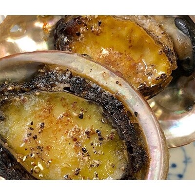 竹中水産の天然小アワビ、殻付きのままでバター焼き1.2kg前後(10〜15個目安)【H22−248】【配送不可地域：離島・北海道・沖縄県】【1073905】