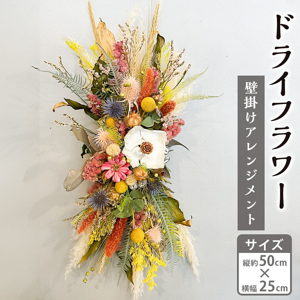 【ふるさと納税】ドライフラワー 壁掛けアレンジメント 花 フラワー ネィティブフラワー ギフト プレゼント 贈り物 長崎県 長崎市 送料無料