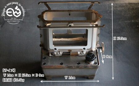 アイロンストーブ E.N Stove Model MUKU E.Nストーブ【E.N Works】 コンパクト 屋外 シルバー キャンプ アウトドア ソロキャン