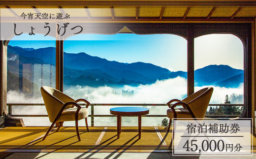 下呂温泉【今宵天空に遊ぶ しょうげつ】宿泊補助券（45,000円分） 宿泊券 温泉 旅行 旅館 宿 宿泊 高級 下呂市 下呂温泉