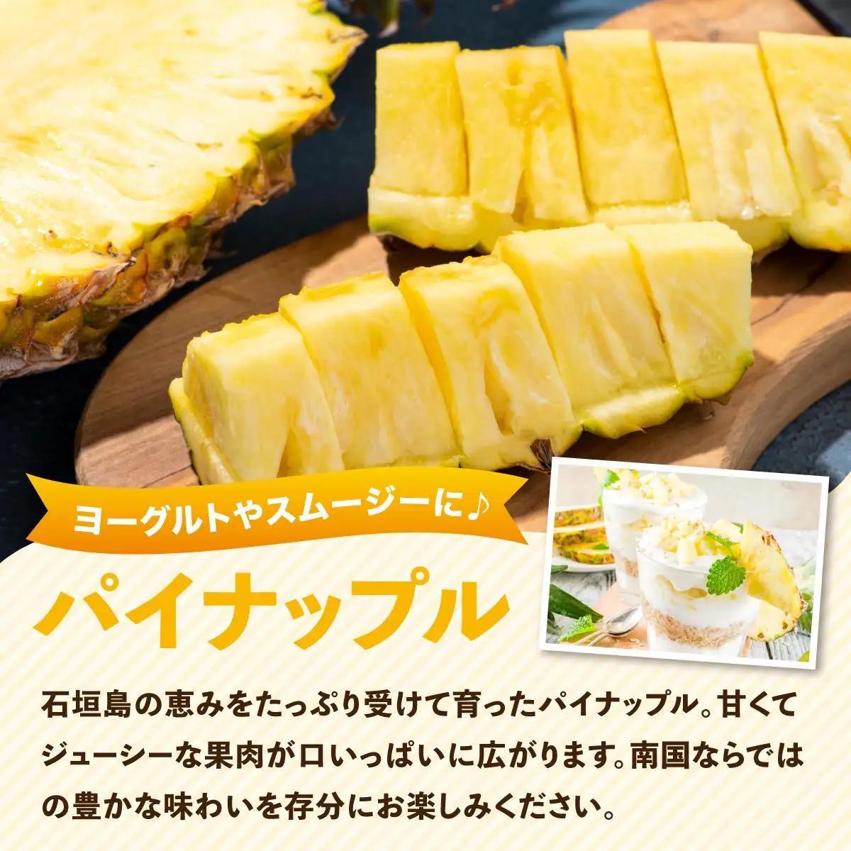 【 4回定期便】石垣島産パイナップル約2kg×3回・マンゴー約1kg×1回セット KP-20