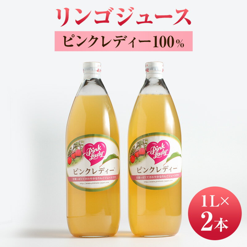 【ふるさと納税】リンゴジュース1L×2本 ピンクレディー100％ りんご フルーツジュース 長野県