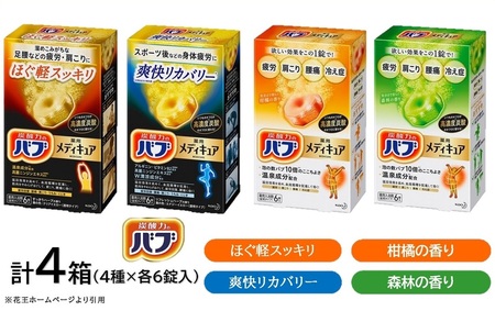 SA3014　花王バブ メディキュア 4種詰め合わせ　計4箱