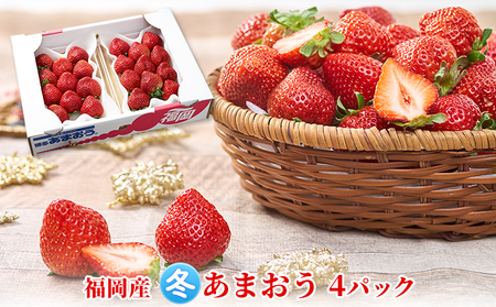 いちご あまおう 4パック 1Pあたり約250g以上 いちご