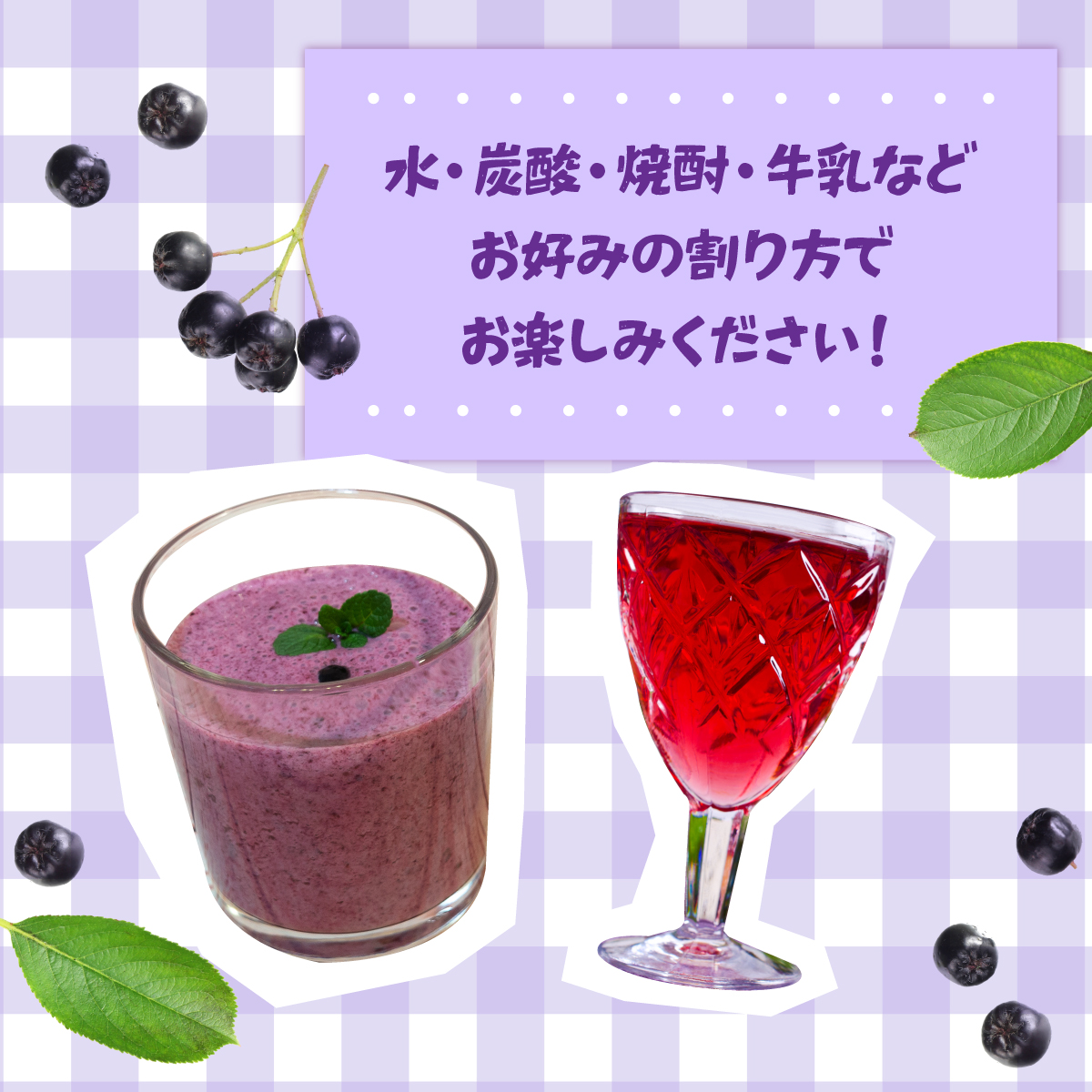 北海道 伊達 大滝産 アロニア ジュース 500ml 2本 果汁 果実飲料 飲料 飲み物 フルーツ スーパーフード ポリフェノール_イメージ4