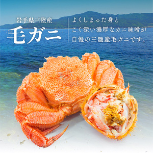 【令和9年発送】三陸産！活毛ガニ 300g相当×2杯【08】【2027年2月～4月発送】