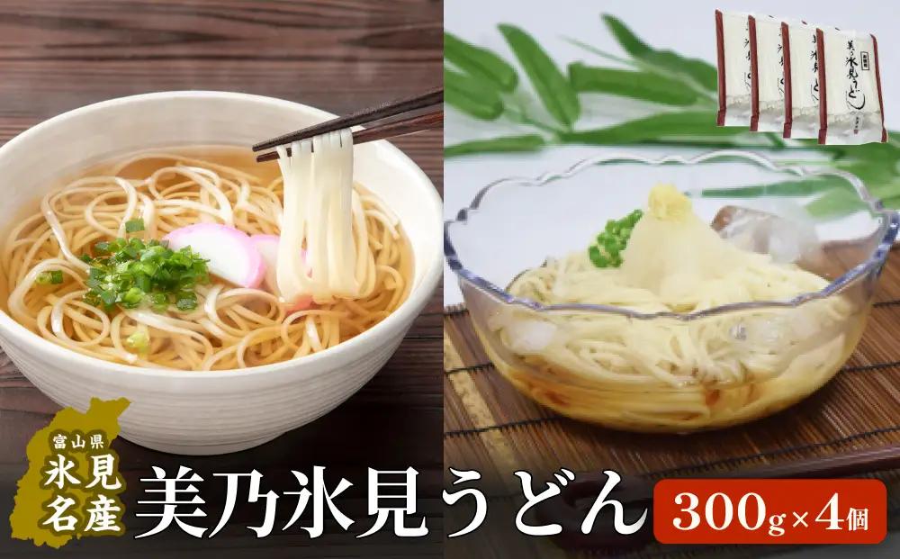【訳あり】 美乃氷見うどん お徳用4袋入  | 細麺 手延べ