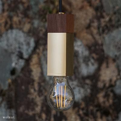 ふるさと納税 瑞浪市 CTSH LIGHT. ペンダントライト SQUARE【Walnut×真鍮無垢  E-26】