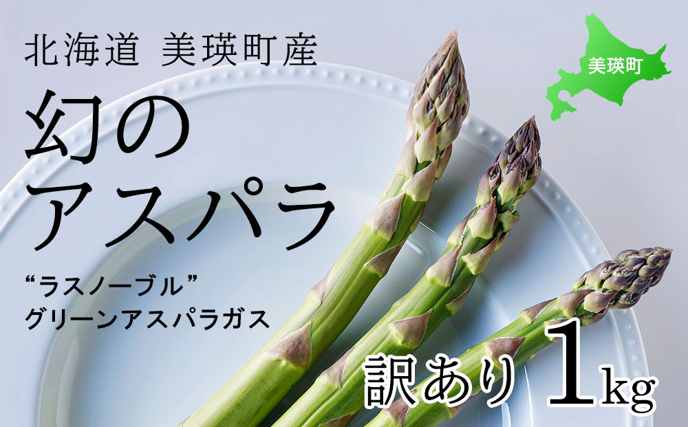 
            【令和8年産先行予約】 幻のアスパラ 『訳あり』 1kg ラスノーブル <令和8年産 >北海道 美瑛町 本山農場 グリーンアスパラ | グリーン アスパラガス アスパラ あすぱら あすぱらがす 採れたて 新鮮 旬 産地直送 野菜 [012-183]
          