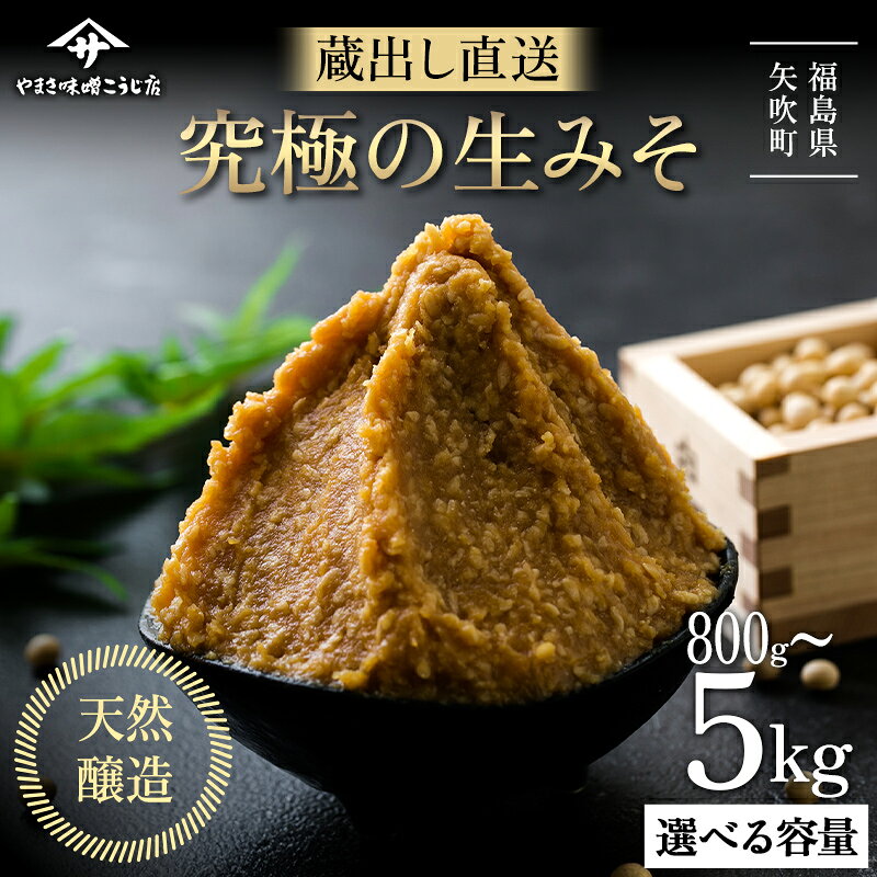 【ふるさと納税】 蔵出し直送 究極の生みそ【選べる容量】800g,2kg,5kg 糀味噌 味噌汁 天然醸造 F6U-202var