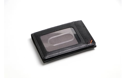 小銭が入る多ポケットパスケース ネオブラック 牛革 (栃木レザー)｜定期入れ 二つ折り メンズ レディース 革 小銭入れ付き カード 名刺 免許証 マイナンバーカード 革財布 本革 レザー 革職人 デュアルライン [1225]