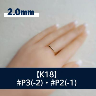 ふるさと納税 藤沢市 K18 丸線リング(2ミリ) P3・P2 どちらかご希望のマイナスサイズで制作