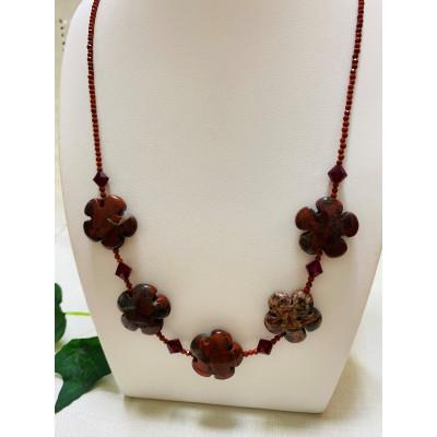 ふるさと納税 小山市 ポピージャスパーのフラワーネックレス |  | 01