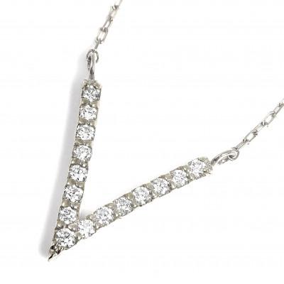 ふるさと納税 大月市 0.1CT V字ペンダント　N444DI-P |  | 02