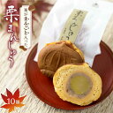 【ふるさと納税】栗まんじゅう 10個 おかし お菓子 くり 饅頭 まんじゅう おやつ お茶請け 冷凍 短冊熨斗のみ ギフト プレゼント バレンタイン ホワイトデー 母の日 飛騨高山 金亀館 TR4448