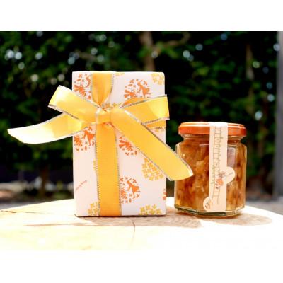 ふるさと納税 伊東市 ギフト包装:伊豆産レモンのドライフルーツと胡桃のハチミツ漬け |  | 01