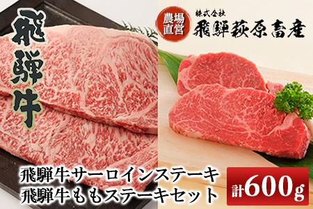 飛騨牛ステーキセット サーロインステーキ(200g×1枚)・飛騨牛ももステーキ(200g×2枚)【22-8】【冷凍】