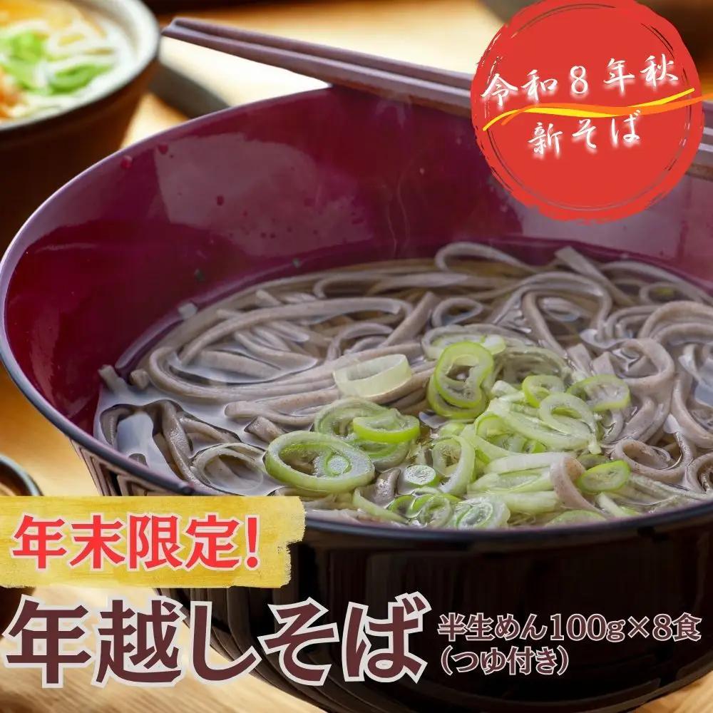 生そば【12/17~28配送】R8秋新生そば(100g×8食・つゆ付) | 年越し