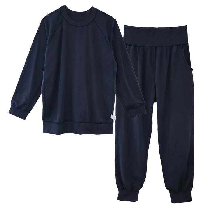 【ふるさと納税】 Fleep　肌にやさしいふんわりコットンパジャマ（男女兼用） ／ 綿100％ トップス ボトム 伸縮性 シンプル ユニセックス 送料無料 埼玉県 No.609