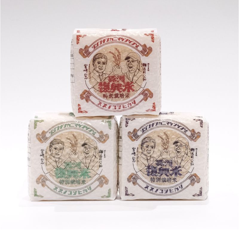 【ふるさと納税】珠洲復興米 キューブ 3個組（特別栽培米 石川県珠洲市産 コシヒカリ） お米 精米 真空パック 白米 ごはん 甘み ふっくら　お届け：2025年12月上旬～2026年9月下旬まで