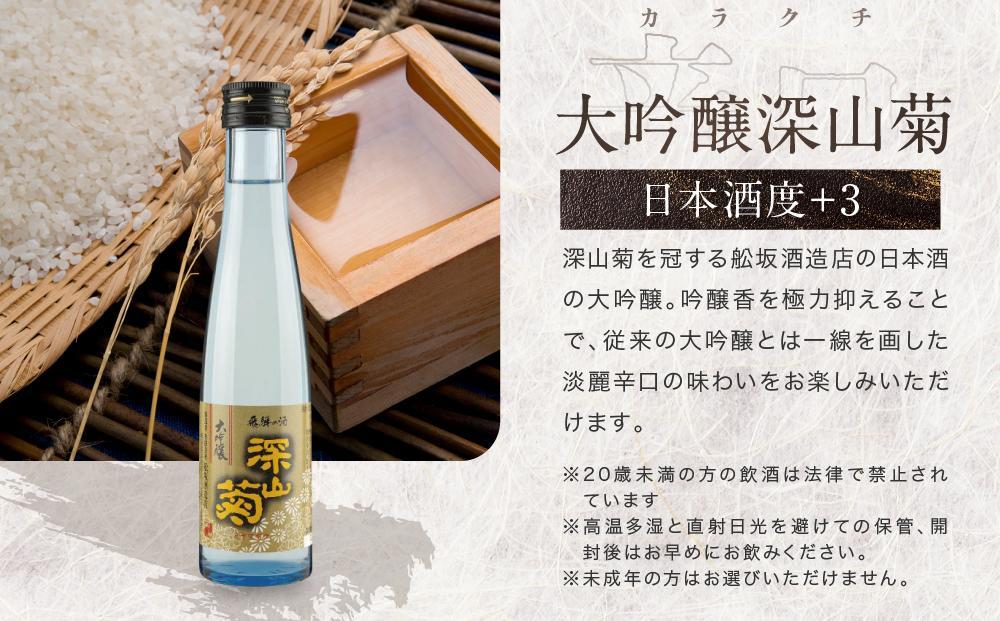 【12月配送】飛騨高山地酒 4本セット | 年内発送 大吟醸 にごり酒 深山菊 甚五郎 どろどろ濁原酒 飲み比べ 日本酒 辛口 お酒 酒 飛騨 高山 舩坂酒造店 FB040VC12