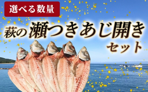 
                  数量限定・萩の瀬つきあじ開き 【選べる数量】
                