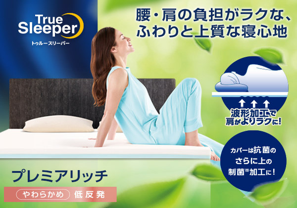 
            トゥルースリーパー プレミアリッチpr2 ダブル[ 寝具 マット 低反発 高反発 2層構造 体圧分散 睡眠 抗菌 防カビ 防ダニ 肩 腰 ]
          