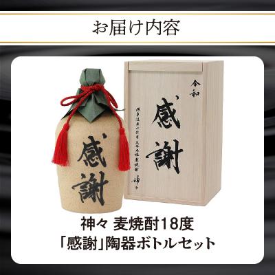 ふるさと納税 大分市 大分麦焼酎神々「感謝」陶器ボトル_H03007 |  | 03